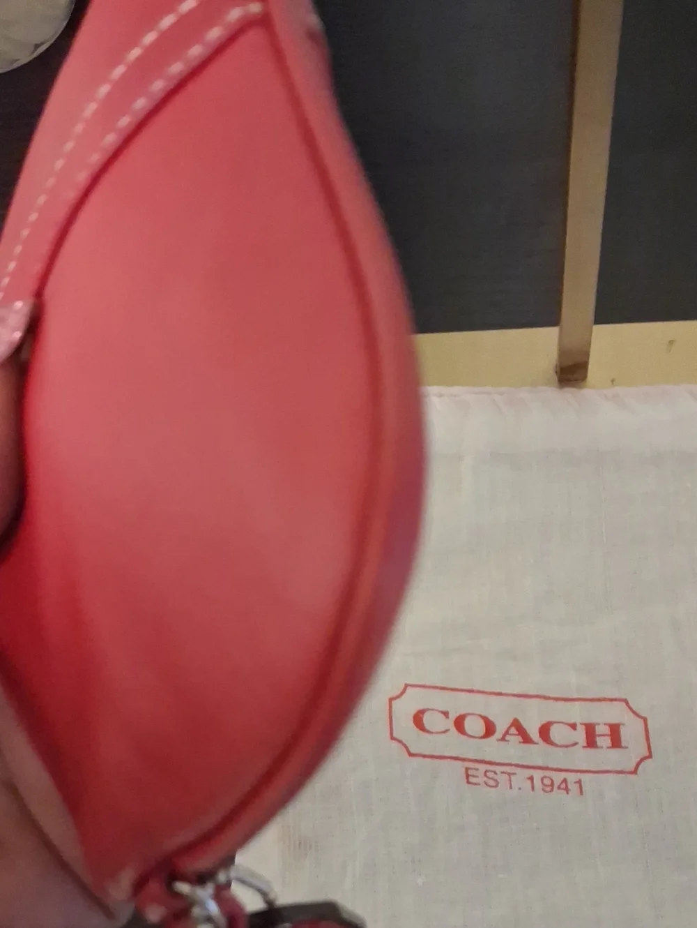 Coach Rare Vintage Raspberry Wristlet